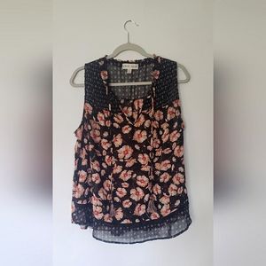 Knox Rose 🌹 Floral Flowy Sheer Top